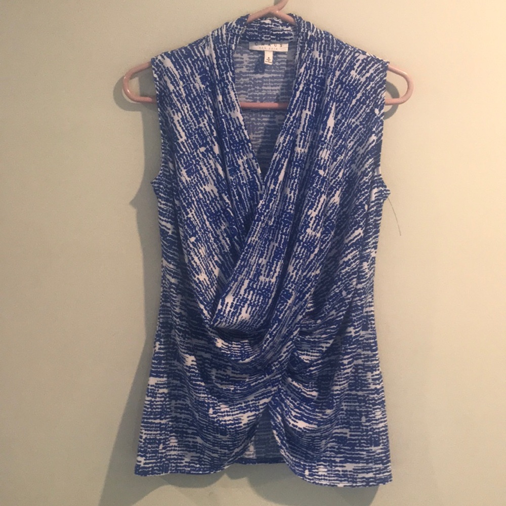 CHAUS Beautiful Blue Blouse